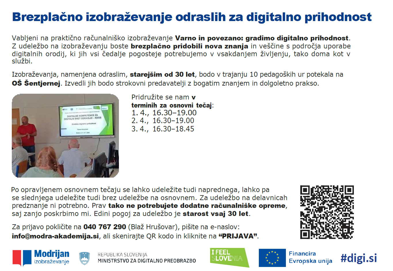 Brezplačno izobraževanje april 2025